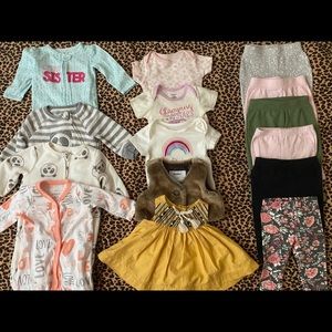 Baby Girl Clothes Bundle (3-6months)